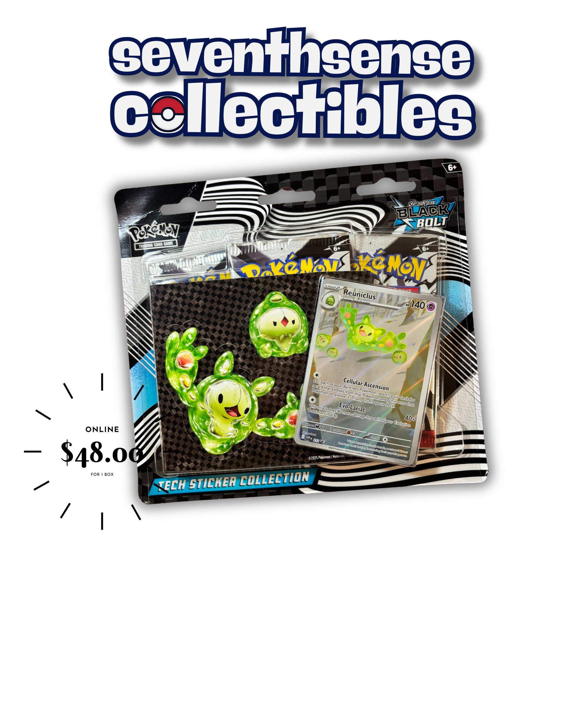 Pokémon TCG: Black Bolt White Flare – 3 Pack Blister