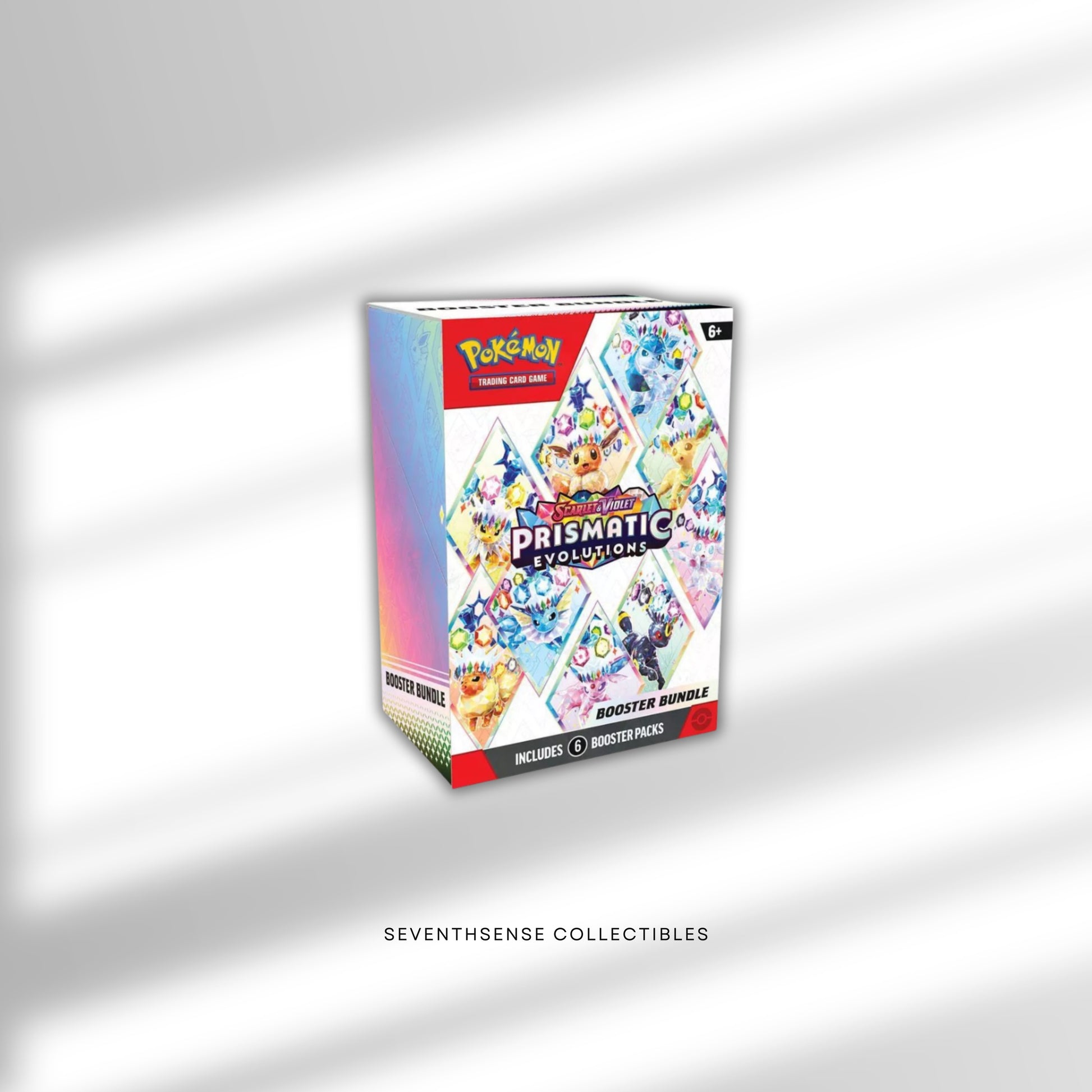 SeventhSense Collectibles Pokémon SV8.5 Prismatic Booster Bundle - Limited Collector's Edition with 6 Factory-Sealed Packs