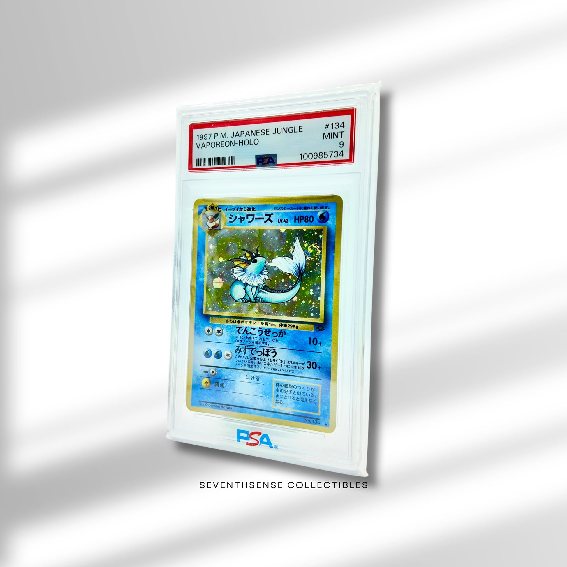 PSA 9 Vaporeon No. 134